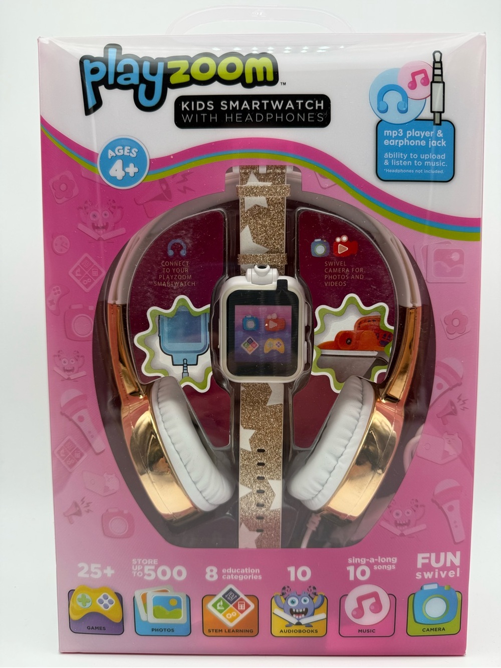 Kids Smartwatch & Headphones - Pink and Rose Gold
